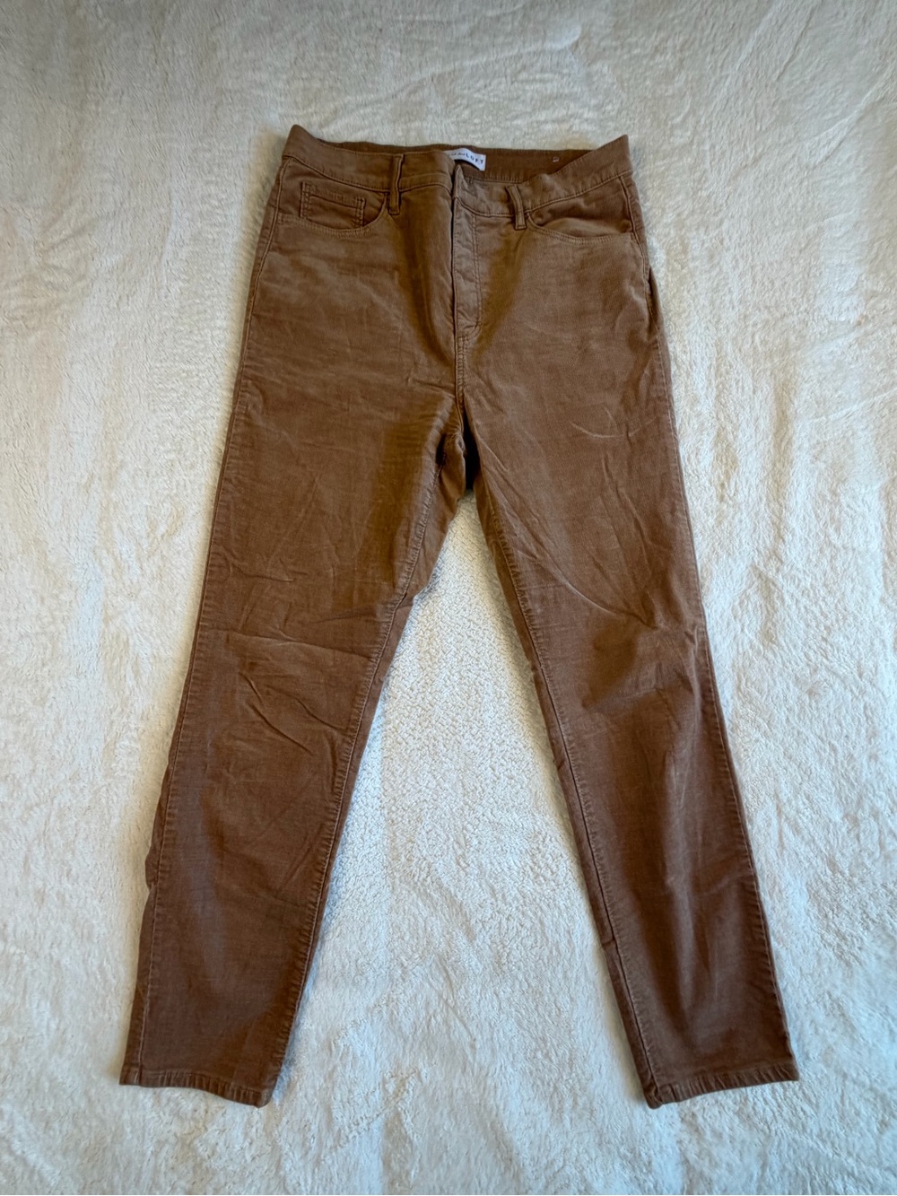 LOFT Straight-Leg Pants in Warm Brown corduroy 12